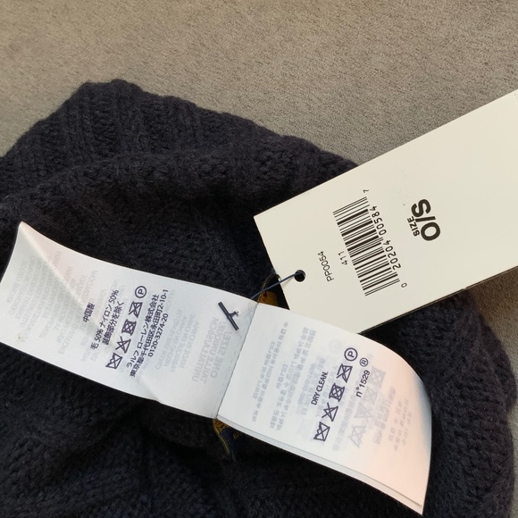 Polo Ralph Lauren Pony Men's Wool in Navy Blue Knit Hat Cuffed Beanie OS NWT - Picture 11 of 15